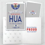 Air Force HUA Airman Funny Military Basic Training Card<br><div class="desc">This Air Force HUA Airman funny military basic training (BMT) encouragement card, with F-16 fighter jet, grey and navy blue AF colours, Airman-to-be’s rank / last name, and personal message of how proud you are of him/her, is a great way to support and encourage your brave Airman (Air Force) or...</div>