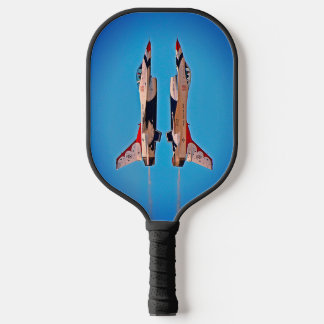Air Force Jet Airplanes Inverted Thunderbirds F16 Pickleball Paddle