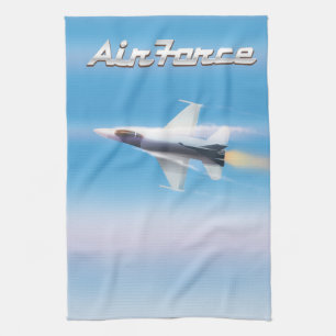 Air Force Jet Poster Kitchen Towel