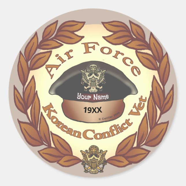 Air Force Korean Conflict Vet  Sticker (Front)