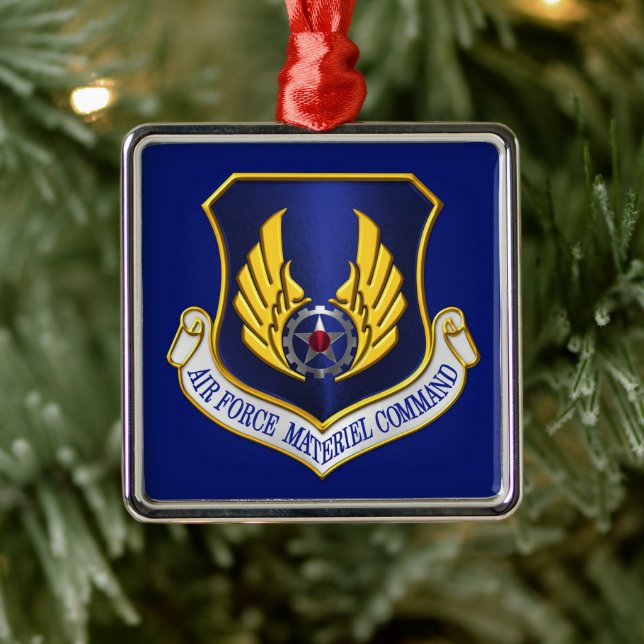 Air Force Materiel Command Customized Christmas Metal Ornament (Tree)