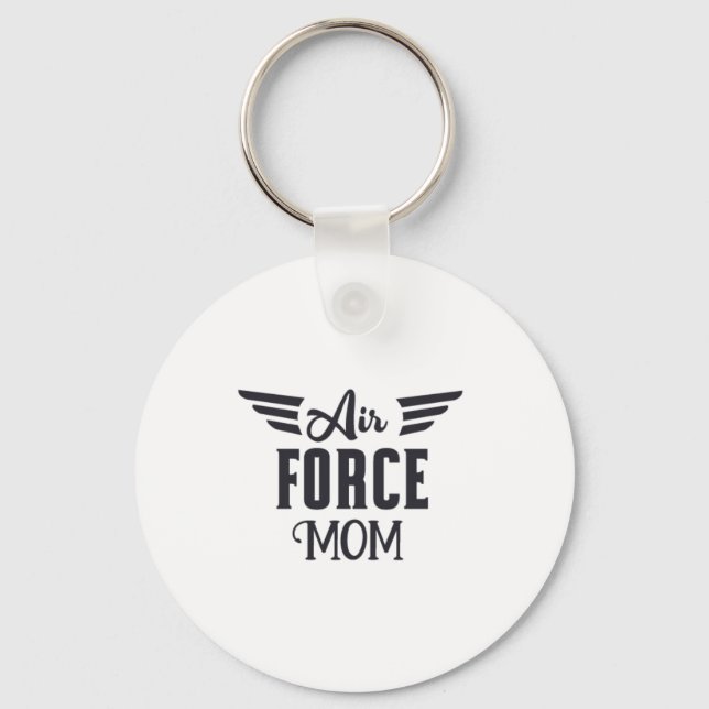 Air force Mom Button Keychain (Front)