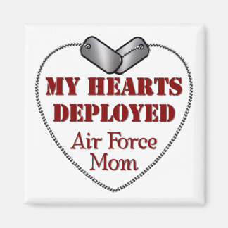 Air Force Mom, My Hearts Deployed Magnet