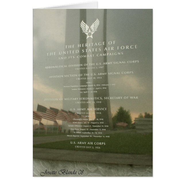 Air Force Monument Card (Front)