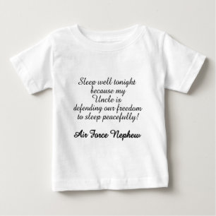 Air Force Nephew Sleep Well Uncle Baby T-Shirt