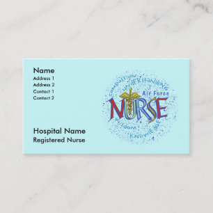 Air Force Nurse Motto custom name business cards