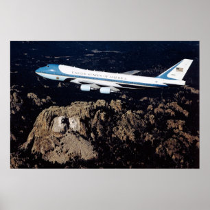Air Force One Mount Rushmore Poster