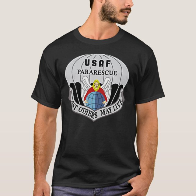 Air Force Pararescue PJ Military Veteran Morale T-Shirt (Front)