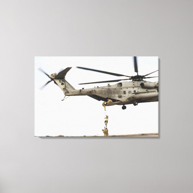 Air Force pararescuemen conduct a combat insert 4 Canvas Print (Front)