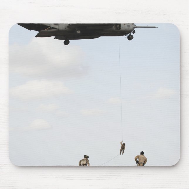 Air Force pararescuemen conduct a combat insert Mouse Pad (Front)