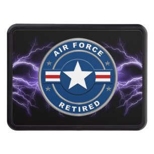Air Force Retired Veteran Trailer Hitch Cover