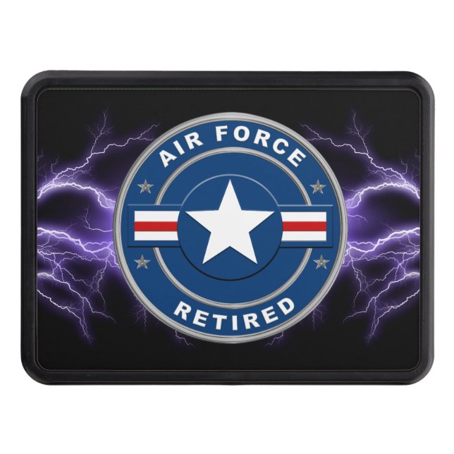 Air Force Retired Veteran Trailer Hitch Cover (Front)