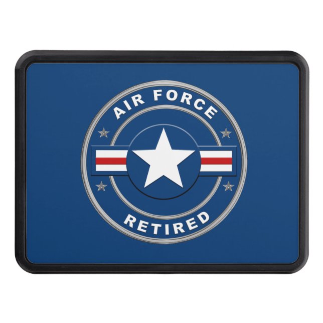 Air Force Retired Veteran Trailer Hitch Cover (Front)