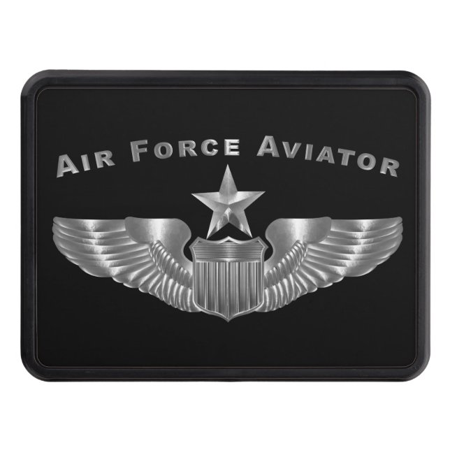 Air Force Senior Aviator  Trailer Hitch Cover (Front)