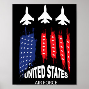 Air Force Us Veterans 4th Of July Poster