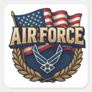Air Force (USAF) Square Sticker