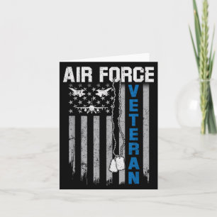 Air force veteran flag usa american usaf airman ve card