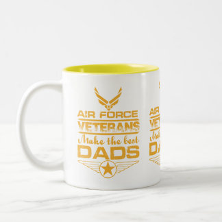 Air Force Veterans Make The Best Dads Military Fat Two-Tone Coffee Mug