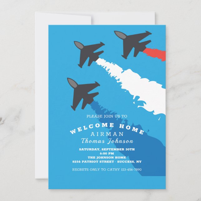 Air Force Welcome Home Party Invitation (Front)