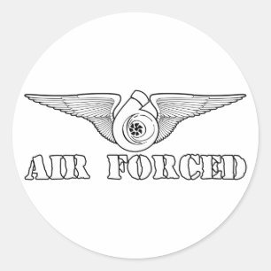 Air Forced Classic Round Sticker