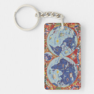 Air France Map of the World Keychain