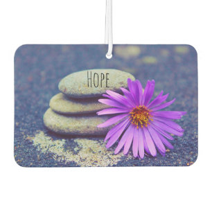 Air Freshener/Purple Daisy and Stones Car Air Freshener