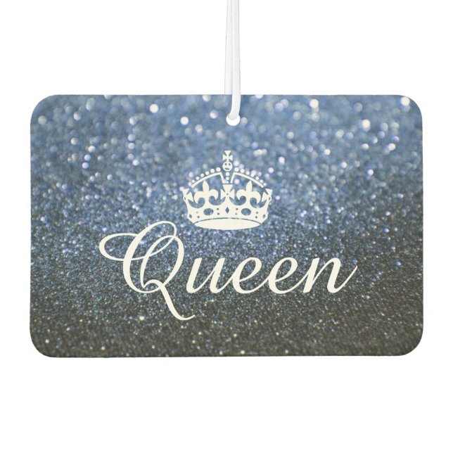 Air Freshener - Queen Crown Glitter Blue (Front)