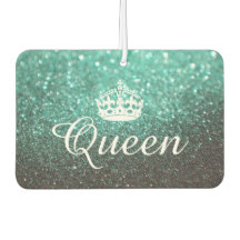 Air Freshener - Queen Crown Glitter Green