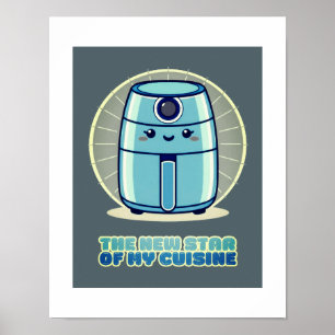 Air fryer airfryer kitchen cuisine poster