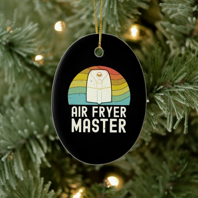 Air Fryer Master Cook| Food Lover Foodie Ceramic Ornament (Tree)