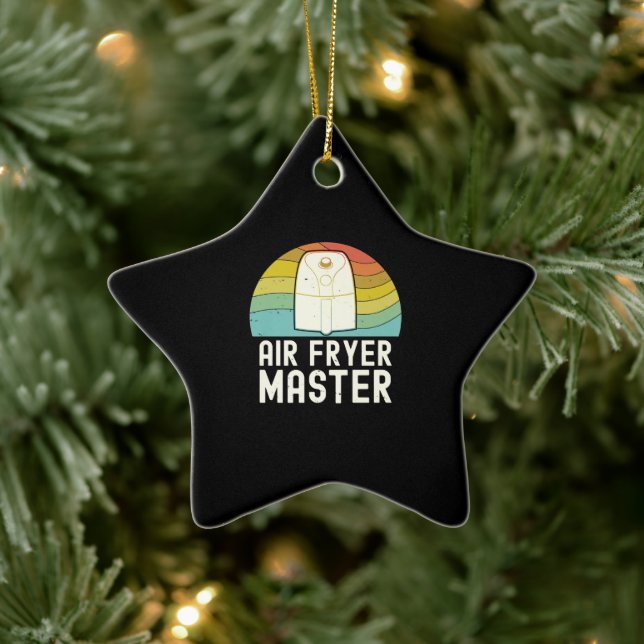 Air Fryer Master Cook| Food Lover Foodie Ceramic Ornament (Tree)