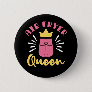 Air Fryer Queen 2 Inch Round Button