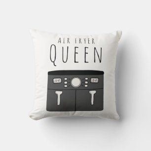 Air Fryer Queen Throw Pillow