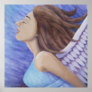 Air Goddess Flying 18" x 18", Poster (Matte)
