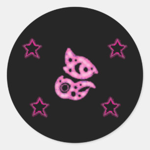AIR GODRUNE Stars Classic Round Sticker