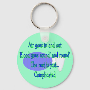 Air Goes and Out...The Rest is Complicated Keychain