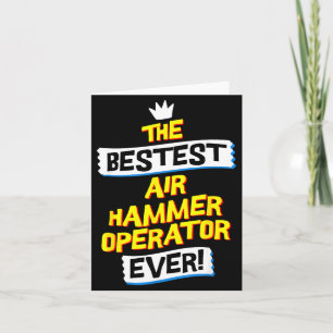 Air Hammer Operator, Funny Job Occupation  Card