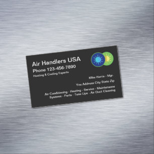 Air Heating Cooling Service Magnetic Business Card