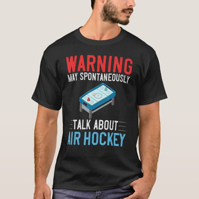 Air Hockey Table Game Pucks Rules Mini Paddles Mac T-Shirt (Front)