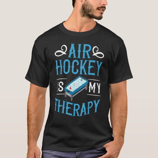 Air Hockey Table Game Pucks Rules Mini Paddles Mac T-Shirt (Front)