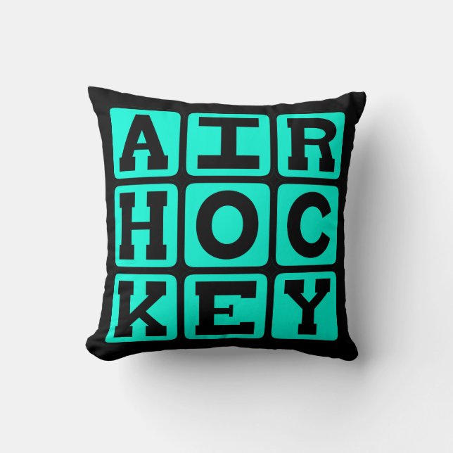 Air Hockey, Table Game Throw Pillow (Front)