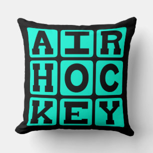 Air Hockey, Table Game Throw Pillow