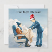 Air Hostess Flight attendance greeting Christmas