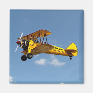 Air Mail Biplane Magnet
