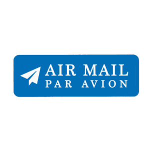 AIR MAIL PAR AVION 紙飛行機 エアメールシール paper airplane ラベ