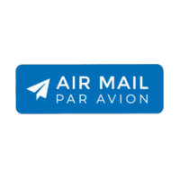AIR MAIL PAR AVION 紙飛行機 エアメールシール paper airplane ラベ