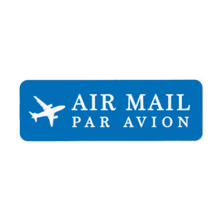 AIR MAIL PAR AVION 飛行機 エアメールシール airplane ラベル