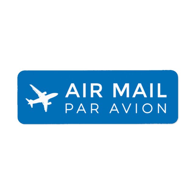 AIR MAIL PAR AVION 飛行機 エアメールスタンプ airplane ラベル (Front)