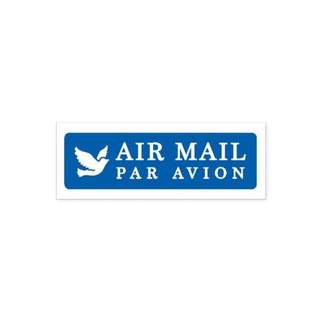 AIR MAIL PAR AVION 鳥 エアメールスタンプ bird birds セルフインキング Self-inking Stamp (Design)