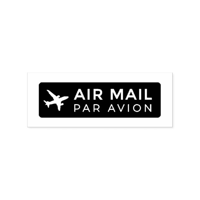 AIR MAIL PAR AVION Airmail Stamp airplane rubber s (Imprint)